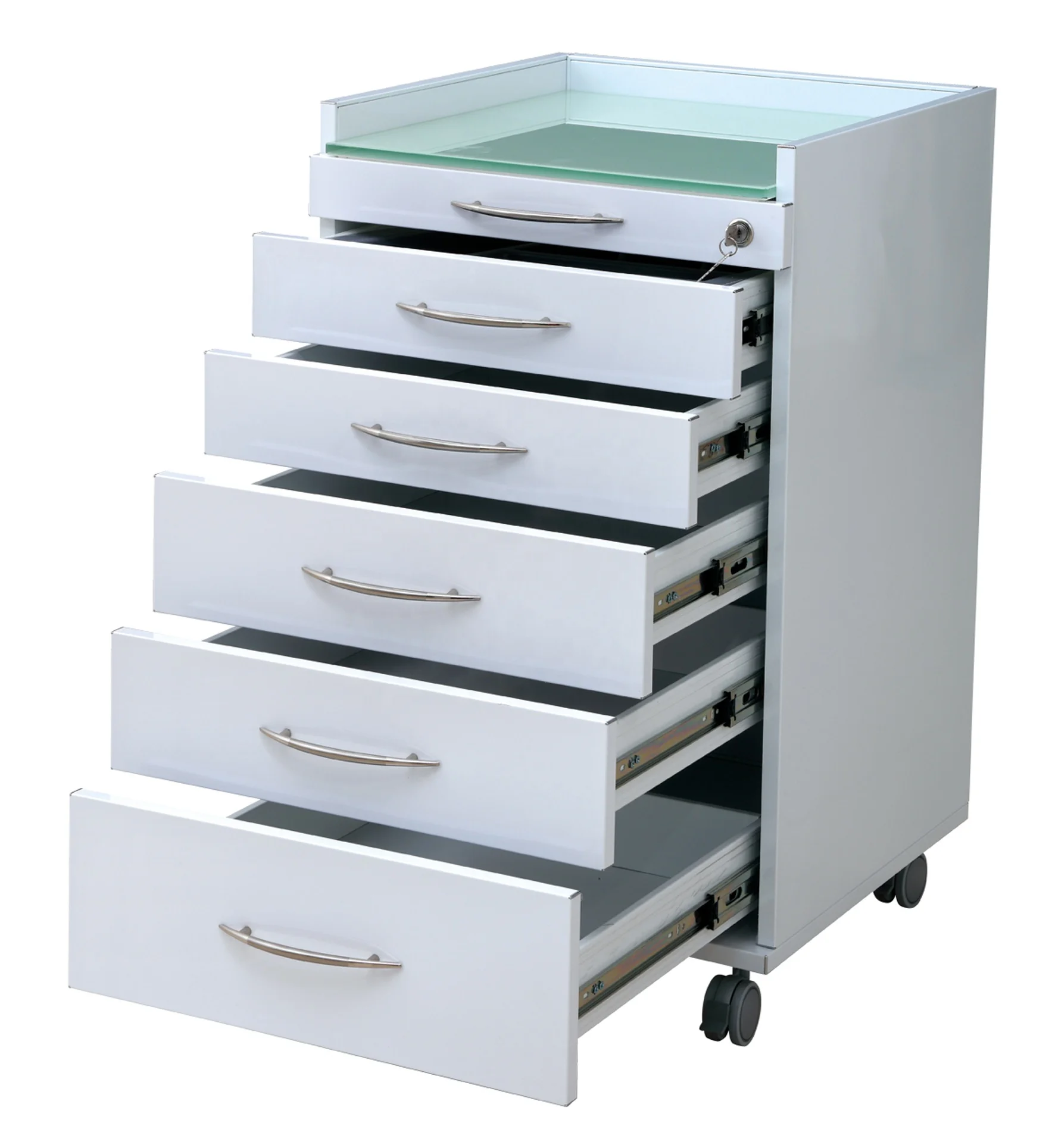 equipment metal stainless steel 5 drawers medical mobile desktop cabinet clinic furniture dental cabinet