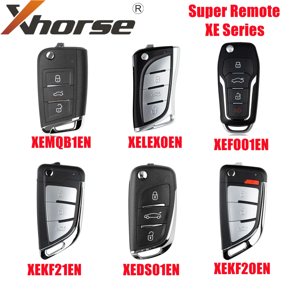 

Xhorse VVDI XE Series Super Remote Key XEMQB1EN XEKF20EN XEFO01EN XEDS01EN XELEX0EN XEKF21EN English Version 5PCS/Lot