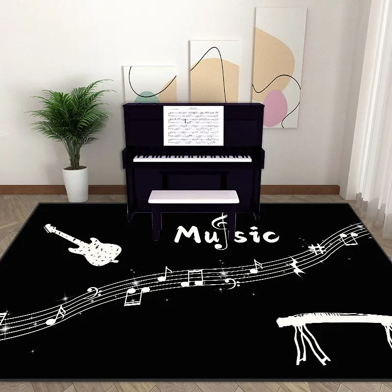 Piano Carpet Music Electronic Drum Musical Instrument Floor Mat Study Living Room Foot Mat Drum Shelf Soundproof Non-slip