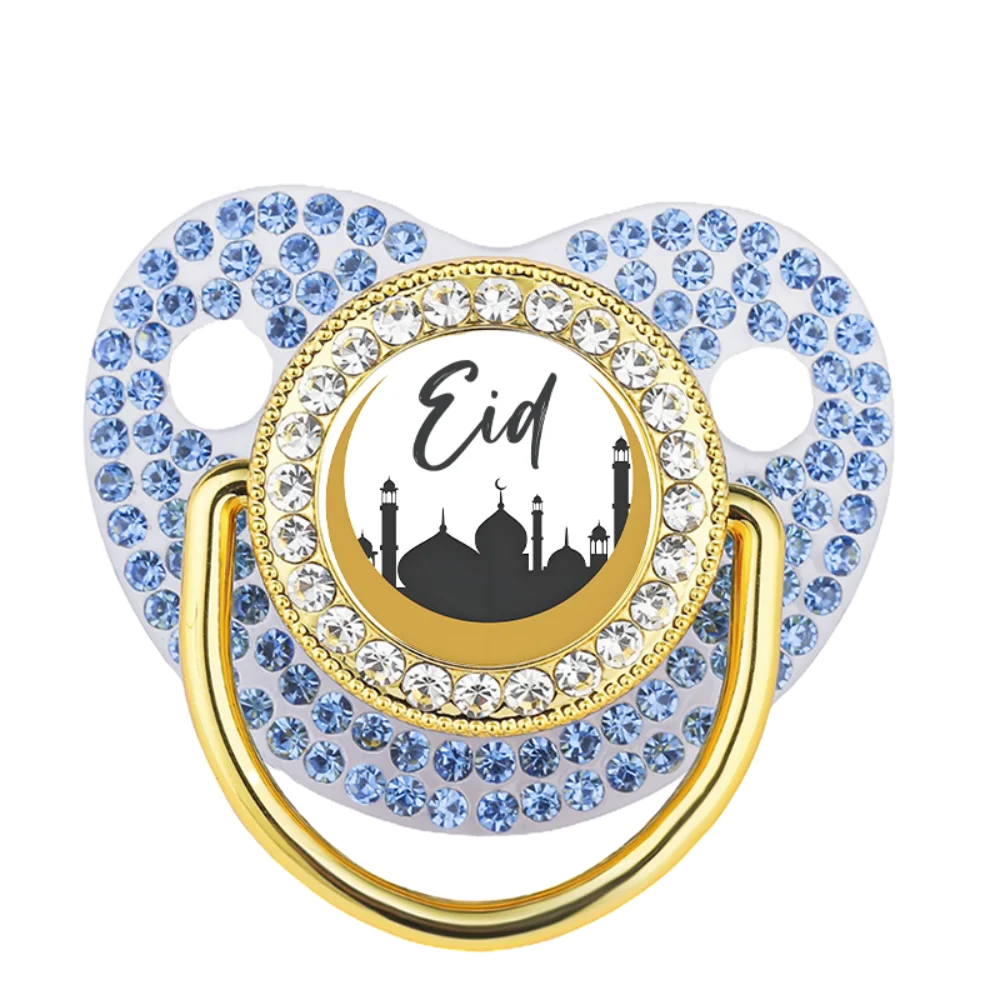Arabic Geometric Muslim Baby Pacifier with Dust Cover Newborn Soother Silicone Teething Chew Toy Gift