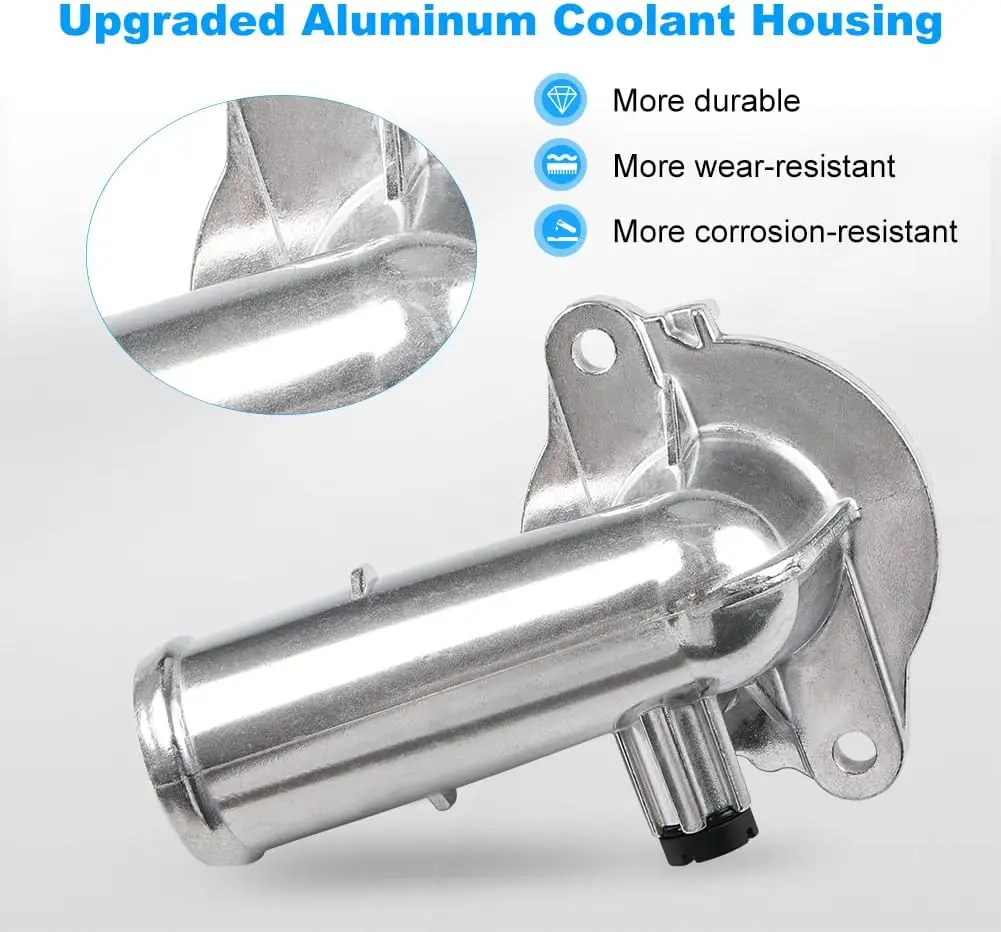 5184651AG Coolant Aluminum Thermostat Housing For Jeep Wrangler JK 2018 Grand Cherokee 2011-2020 Dodge Durango 2011-2015 Coolant