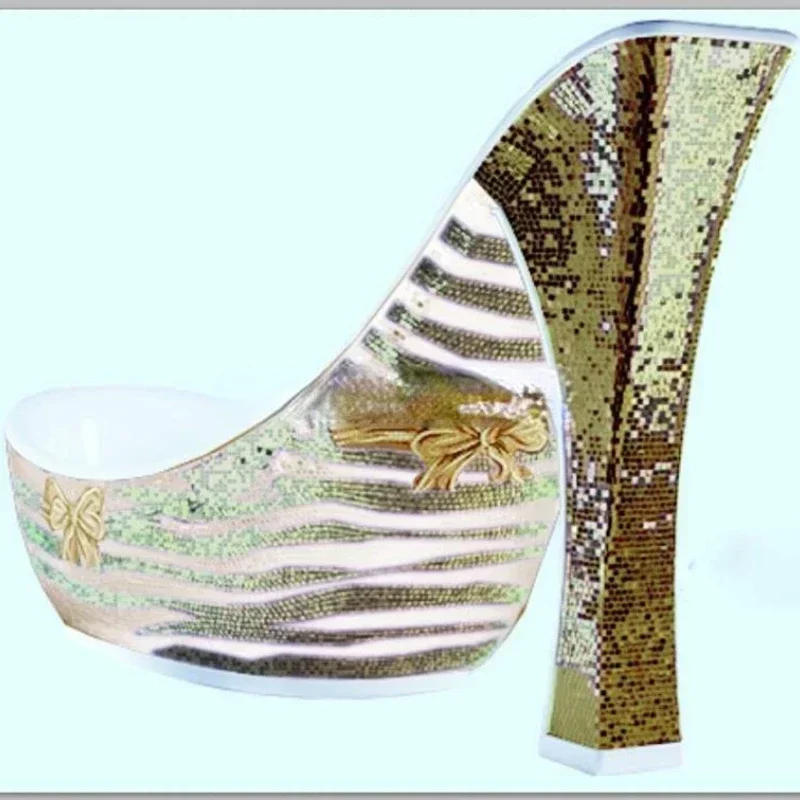 Artificial stone high heel bathtub