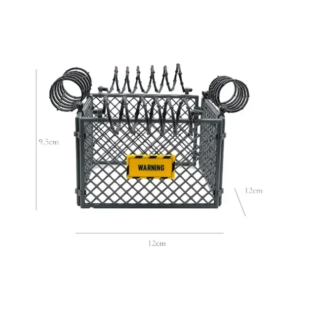 MOC-Base militar de la Segunda Guerra Mundial, valla de alambre de púas, Red de aislamiento de malla para Ciudad, armas SWAT, bloques de construcción, modelo de bloques, juego de ladrillos