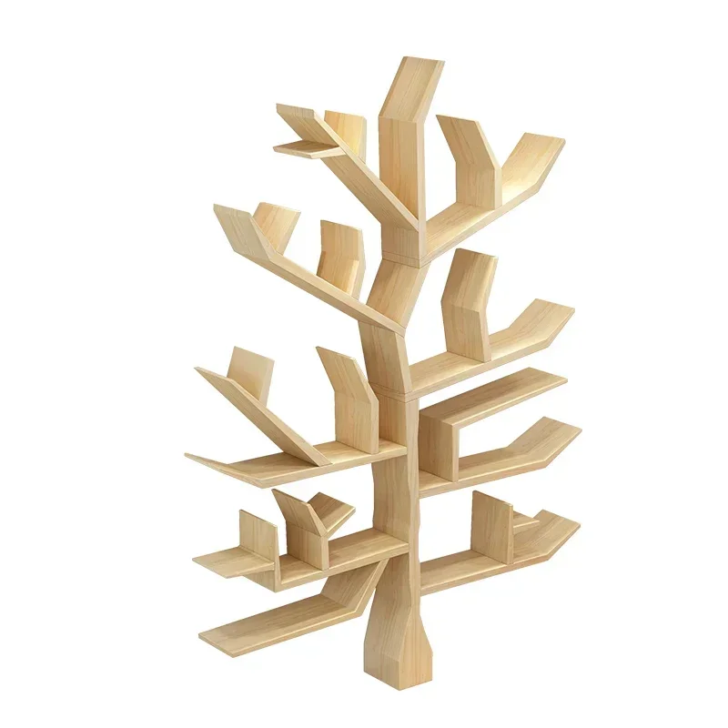 

Nordic Shelf Bookcase Wood Librero Organizador ,Kids Cube Storage Shelf Bookcase Corner Shelves Minimalist Tree