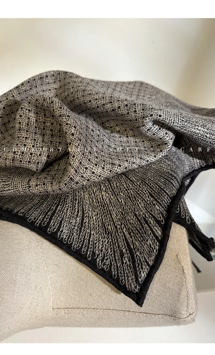 

Grey Scarf Luxury Winter Scarf Square Shawls Hand Rolled Scarf Head Clothing Accessories Hair Bandanas