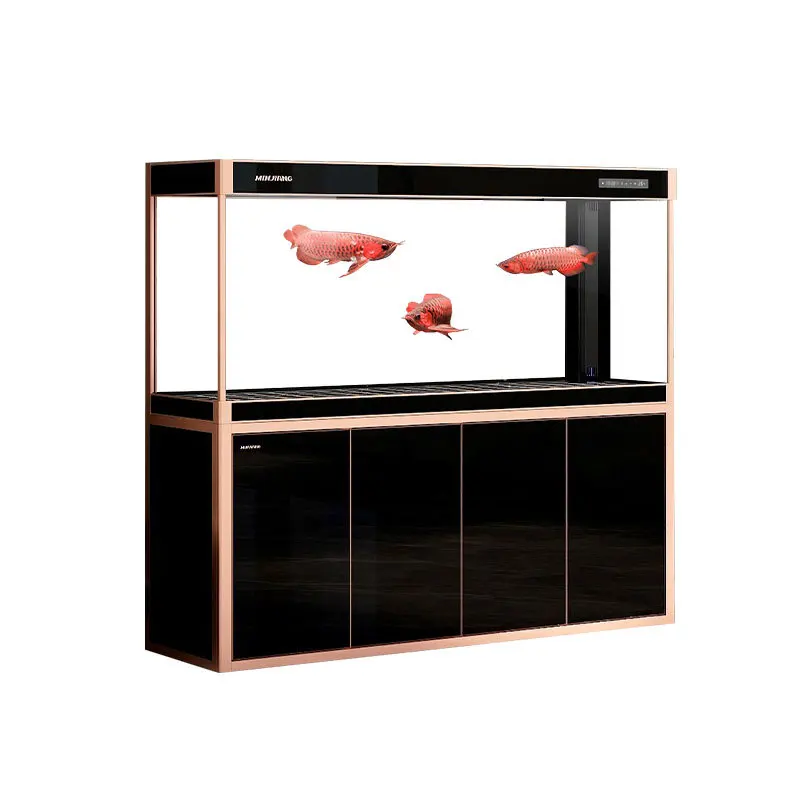 

Fish tank aquarium large living room home floor light luxury ultra white