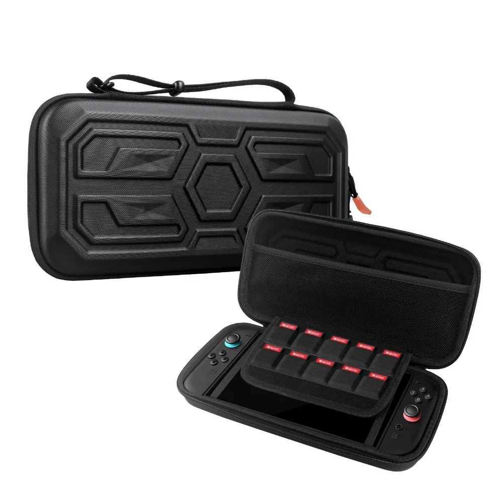 

Screen Protector Handheld Console Storage Bag Shockproof EVA Game Accessories Organizer Mecha Style Hard for Switch 2