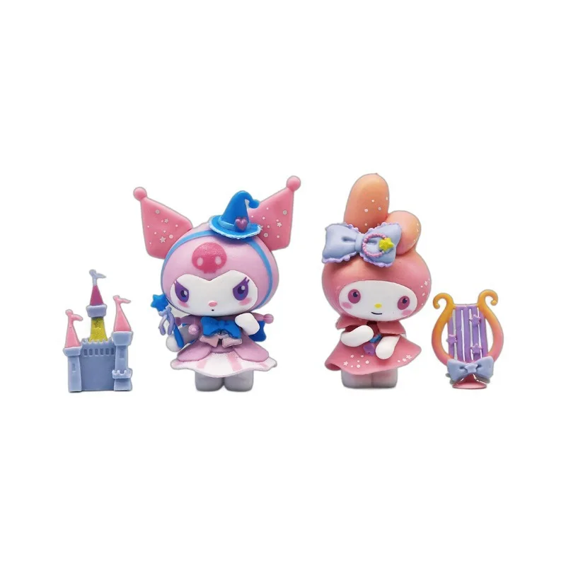 Sanrio My Melody Cinnamoroll Baby Kuromi Dream Series Kit de modelismo caja ciega Kawaii decoración de escritorio coche muñeca regalo de cumpleaños