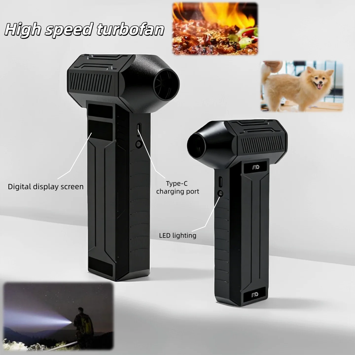 

Высокоскоростной турбовентилятор с 4-скоростной регулировкой, оснащенный светодиодной подсветкой, дисплеем мощности и передач. Можно быстро снимать пыль,