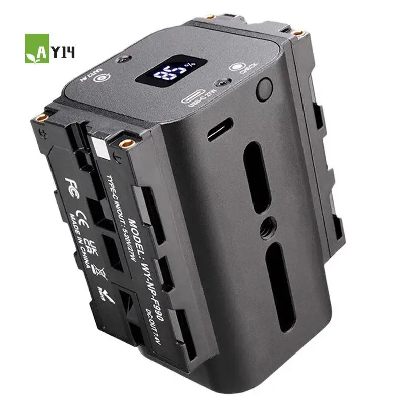 AY14 -Double Sided NP-F Battery For Sony NP-F970/550/770 For Monitor Wireless Image Transmission Photography Light