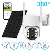 XVIM Solar Security Camera Wireless WiFi 5MP HD Solar Battery Power Camera Home Surveillance Protection Automatic Alarm Monitor