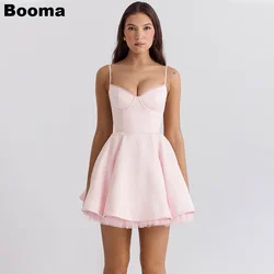 Booma A-line Mini Prom Dresses Sweetheart Sleeveless Tiered Cocktail Dress Birthday Party Gonws Special Occasion Dress Outfits