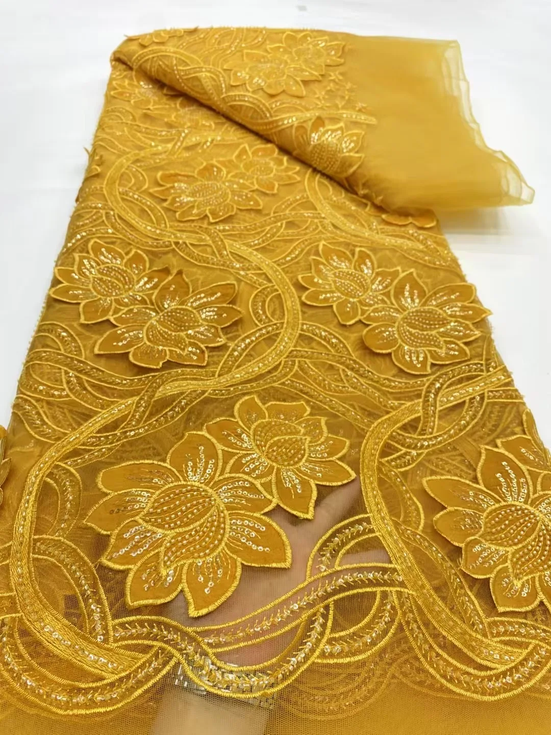 

Новейшая африканская кружевная ткань 2025 года, высокое качество, ткань по метрам, блестки, тюль, свадебные платья, вышивка, сетка, ткань, 5 ярдов