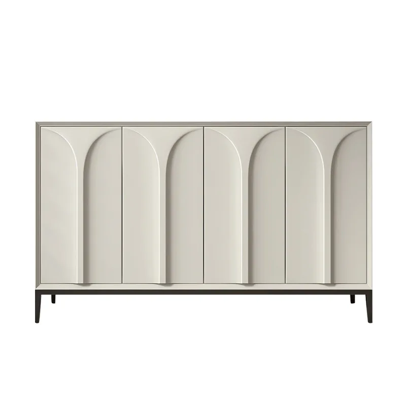 

French cream style shoe cabinet, large-capacity foyer entrance cabinet