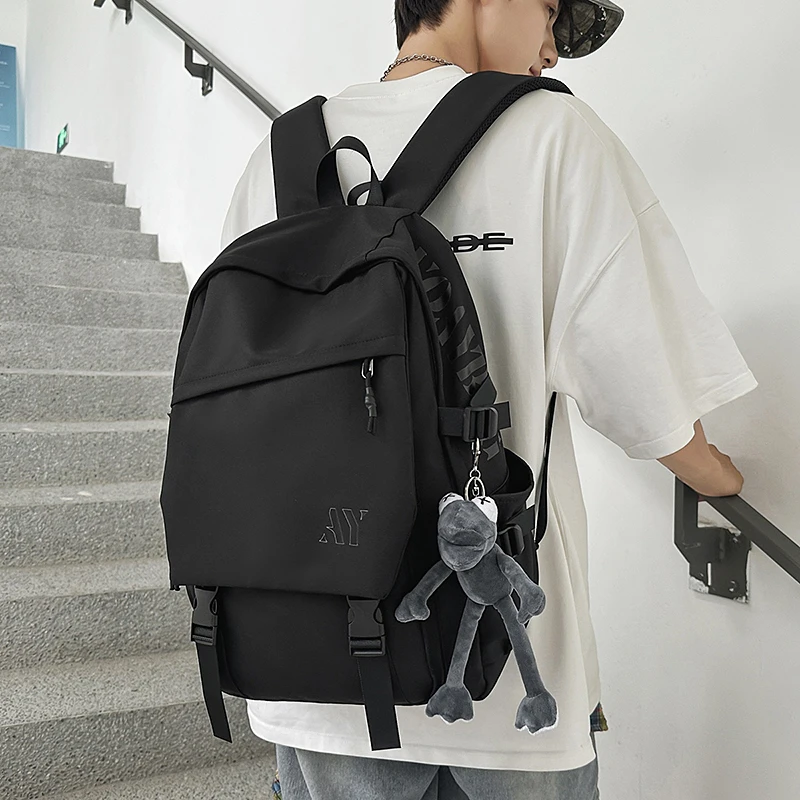 

Black Versatile Backpack for Women High Quality Large Capacity Waterproof Travel Bag Washable Nylon Computer Travel Bags Unisex