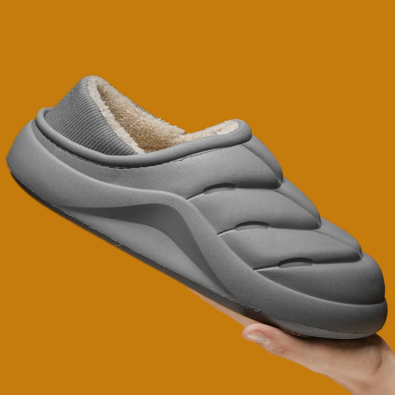 

Xinluo Пара осенне-зимних теплых парных тапочек для мужчин, модная и модная, нескользящая и износостойкая хлопковая обувь, модные хлопковые тапочки