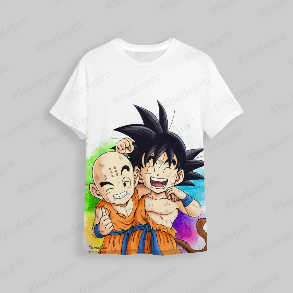 

Boy T-Shirt Short Goku Dragon ball Anime Vegeta Super Saiya Tops Hip Hop Tee Men 2024 Children's 5XL Trend Y2k T-shirts