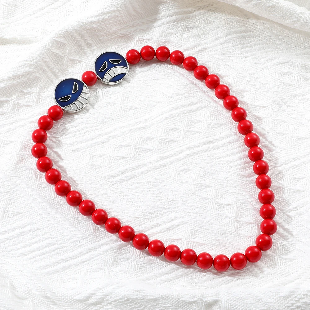 One Piece Portgas D Ace Cosplay Necklace Bracelet Set - Anime Themed Role Play Accessories for Fans view 3