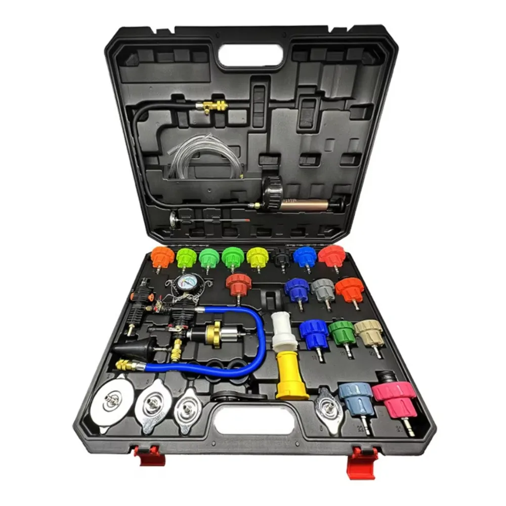 

Juego herramientas reparación coche, probador presión radiador Universal, sistema refrigeración, tanque agu