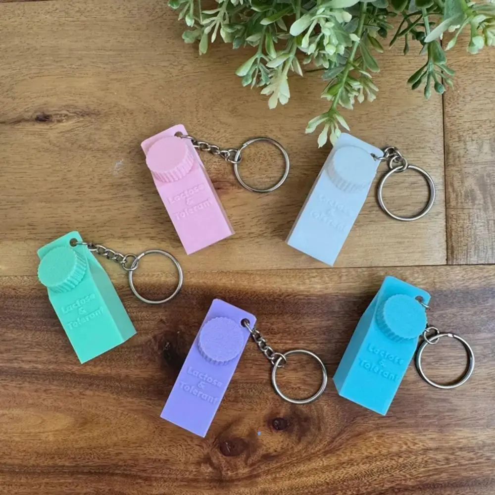 

2 Pcs Cartoon 3D Printed Milk Pendant Delicate Cute Mini Milk Pill Container Unique Keychain Backpack Ornament Bag Accessories