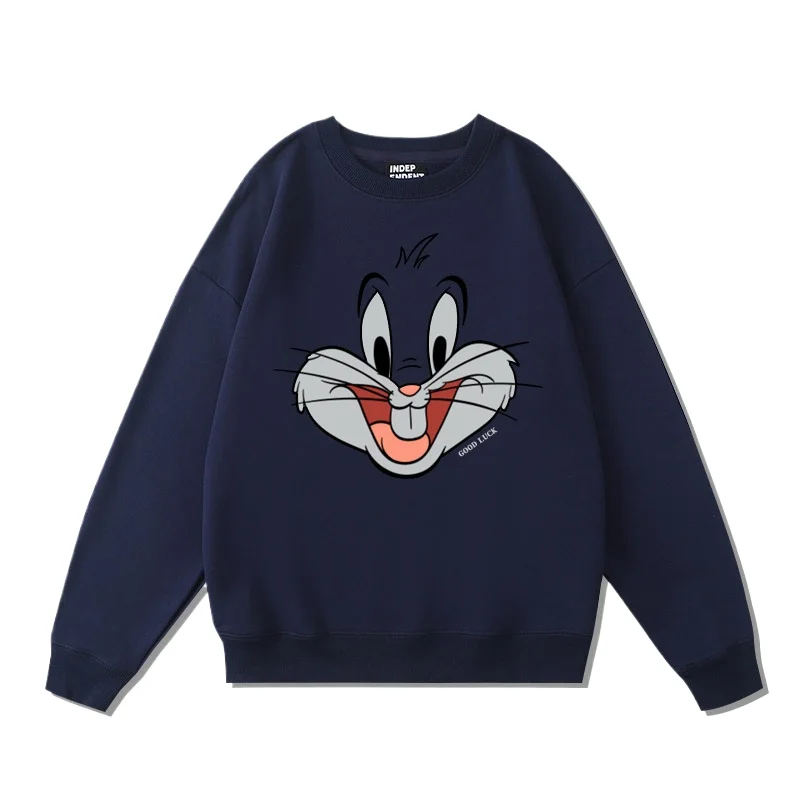 Bugs Bunny Anime Hoodie Women\'s Hoodie Women\'s Round Neck Top Couple\'s Loose Casual Hoodie Couple Round Neck Top women clothing