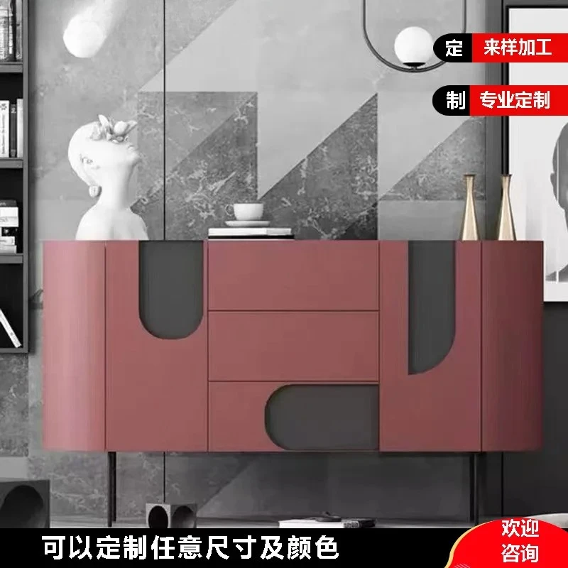 

MLight luxury home entrance cabinet Modern simple paint dining side cabinet Household drawer type locker Living room