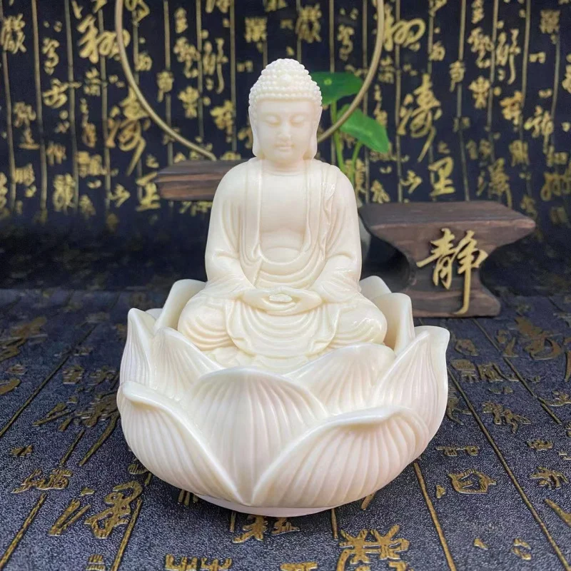 

Ivory Nut Carved Vairocana Amitabha Buddha21*10*13cmHome Crafts Car Decoration Wholesale