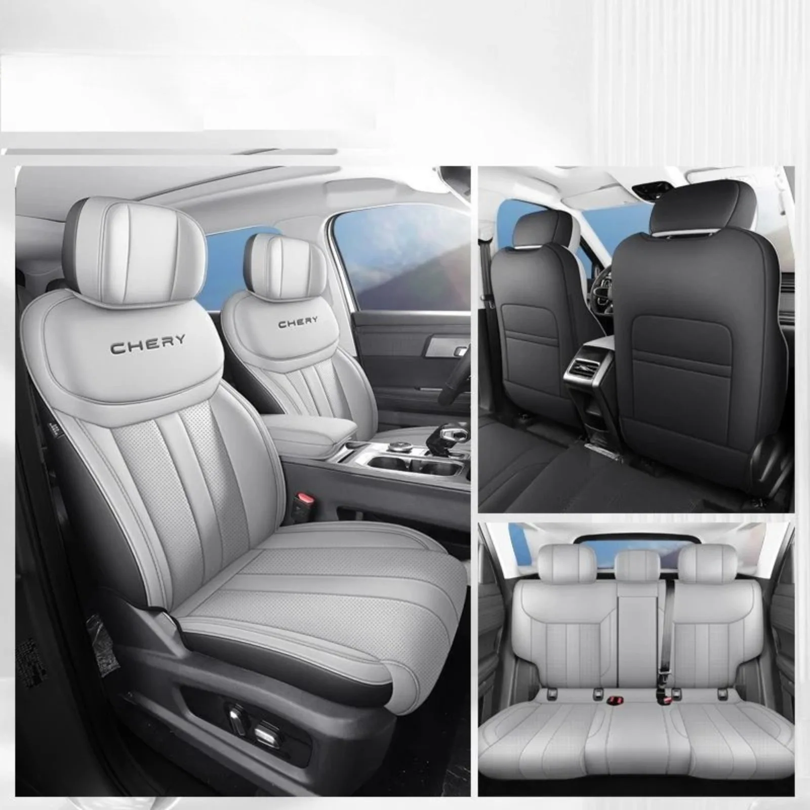 

Для JAECOO J7 2023 2024, кожаный чехол на автомобильное сиденье, цветная защита для деталей, стильная защита для салона, совместимые аксессуары для интерьера