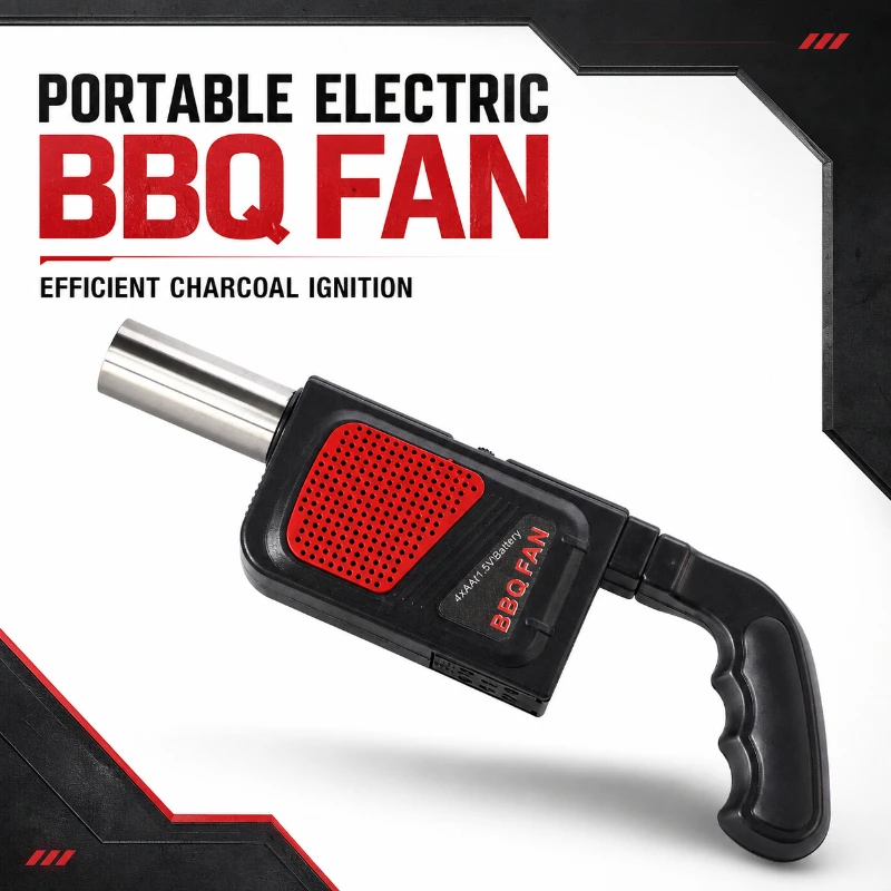 Electric Smoker Bbq - พัดลมจุดไฟบาร์บีคิวแบบพกพา เครื่องมือจุดไฟสำหรับเตาถ่านกลางแจ้ง เพื่อการจุดไฟที่รวดเร็ว