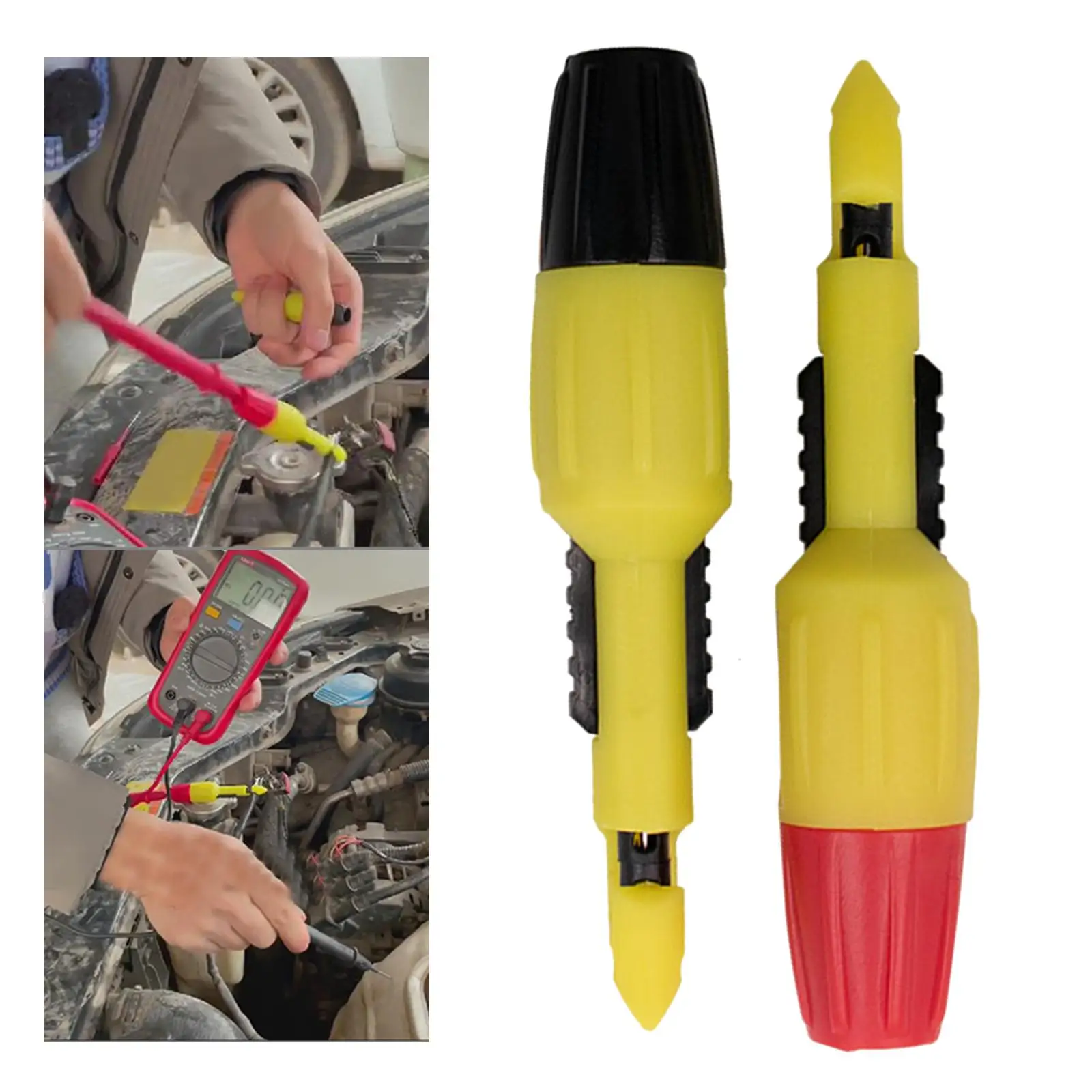 2x Non Breaking Insulation Wire Piercing Puncture Probe Kit, Repair Tools Adjustable Detection Fit for Test Blind