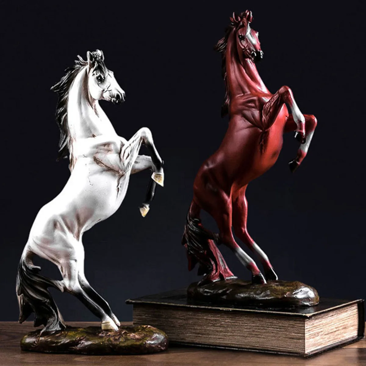 

Modern Style Animal Statue Decor, Resin Sculpture Ornament for Living Room Bedroom Bookshelf Desk Shelf Home Decoration Gifts