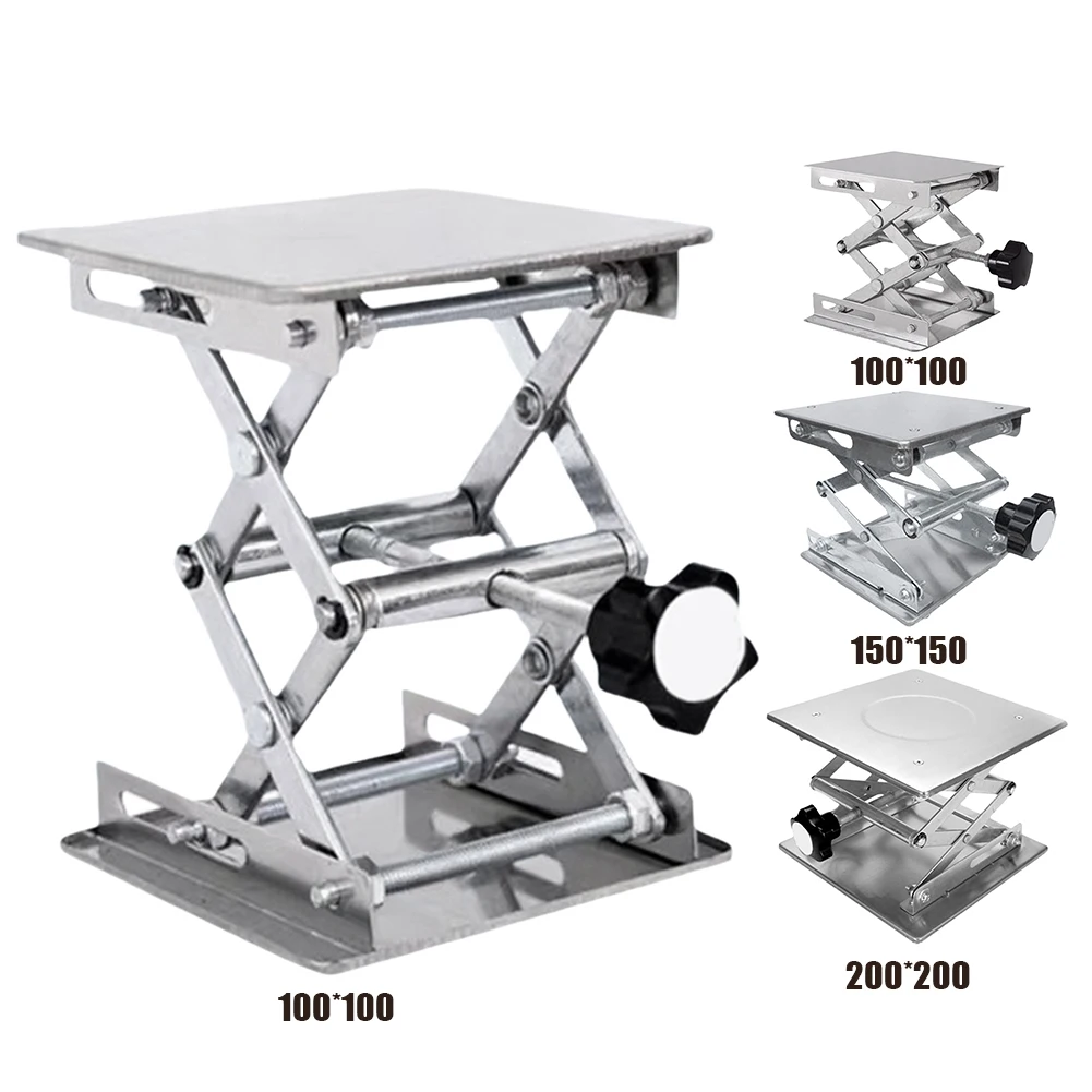 Manual Laboratory Table Lift Adjustable Mini Scissor Lift Jack Stainless Steel Scissor Lifting Jack Platform Corrosion Resistant