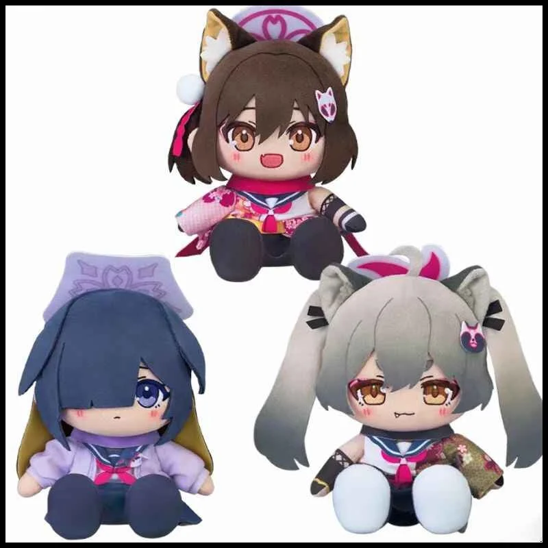 

POPO ART Blue Archive 20cm Plush Doll Shiroko Sunaooka Hoshino Ichinose Anime Stuffed Soft Game Character Gift For Anime Fans