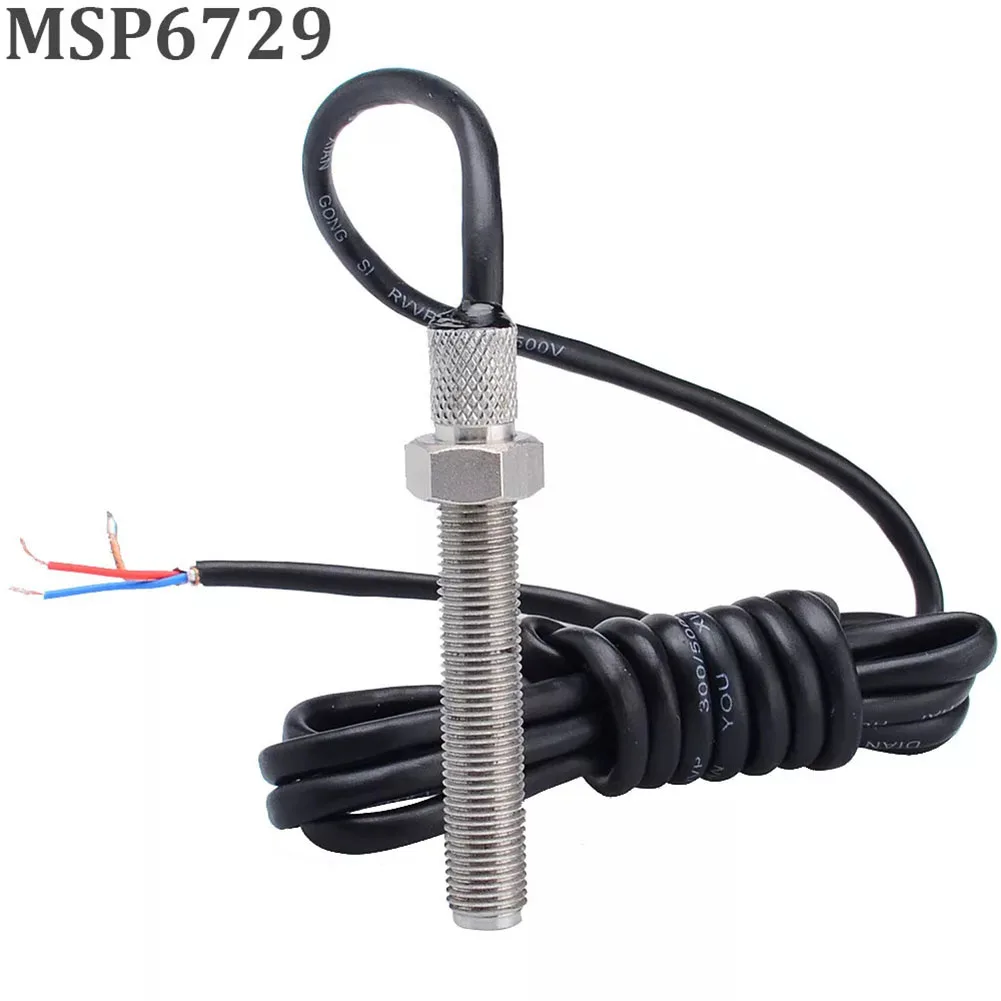 1pcs MSP6729 MPU Generator Speed Sensor Stainless Steel Rotational 3/8-24UNF-2A Speed Sensor RPM Generator Accessories