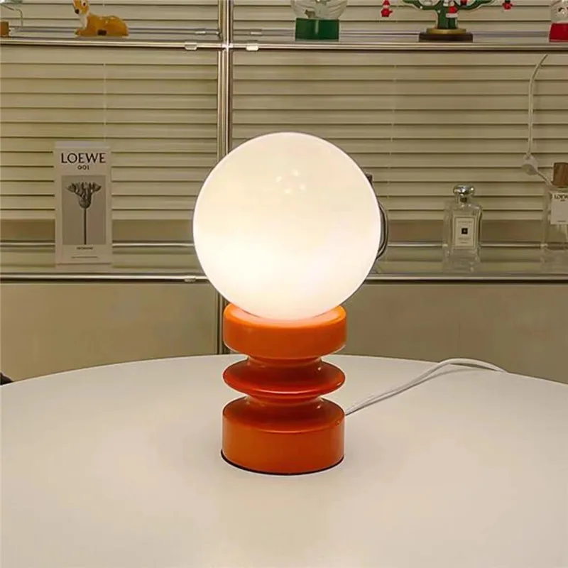 Nordische Glaskugel Tisch lampe Designer orange Lampe Wohnzimmer Esszimmer Schlafzimmer Nachttisch Dekoration Atmosphäre Kinderzimmer Lampen