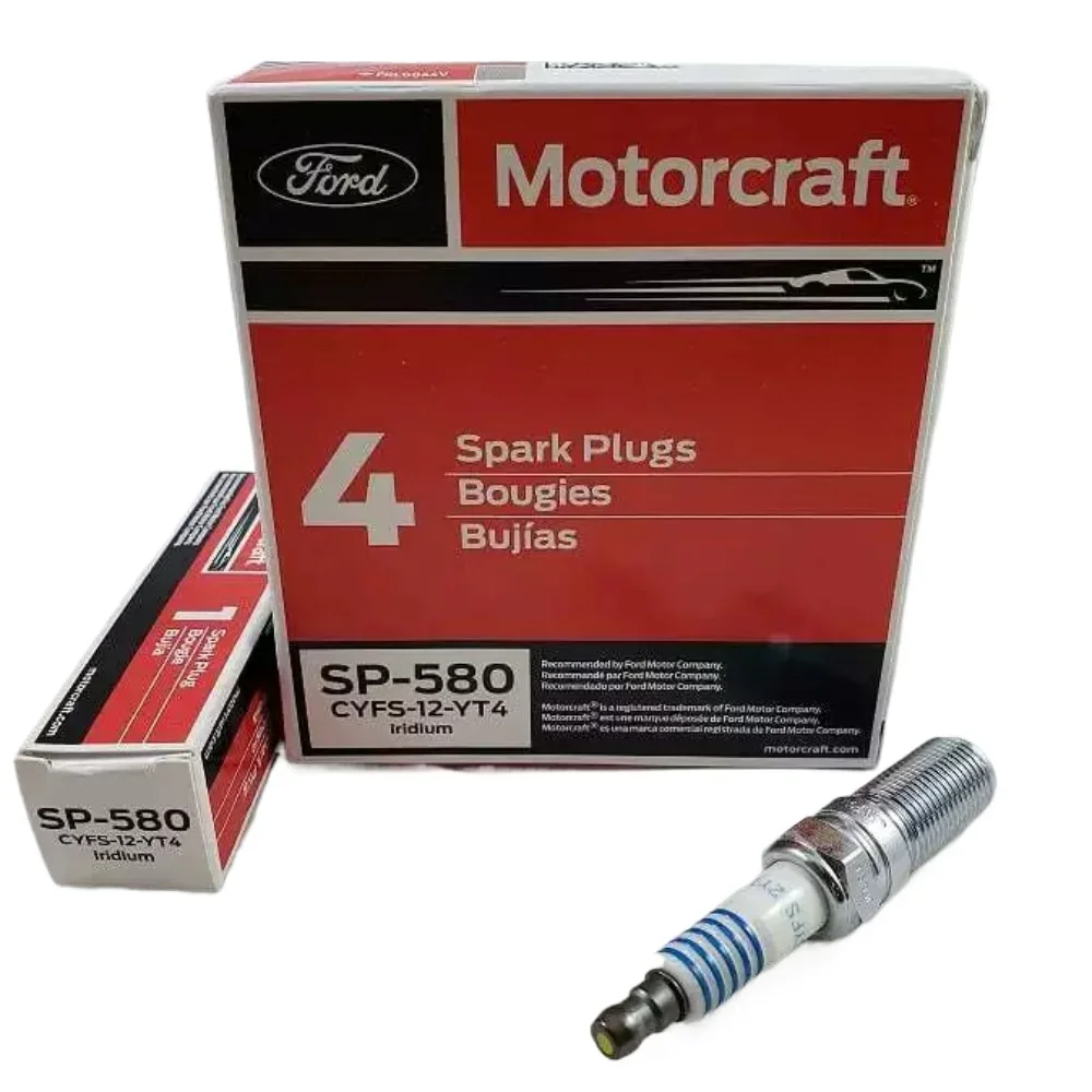 8PCS SP-580 Genuine Iridium Spark Plug For Motorcraft SP534 SP580 SP580X CYFS12YT4X Ford F-150 Explorer Taurus Nissan Juke Cube