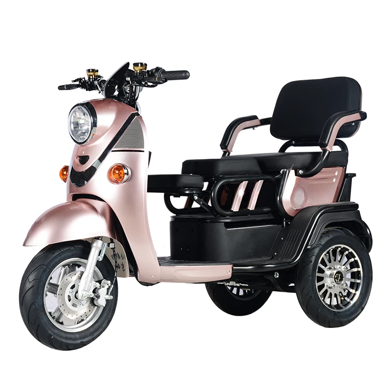 Scooter elétrico motorizado, triciclo de 3 rodas, 60V, 1000W