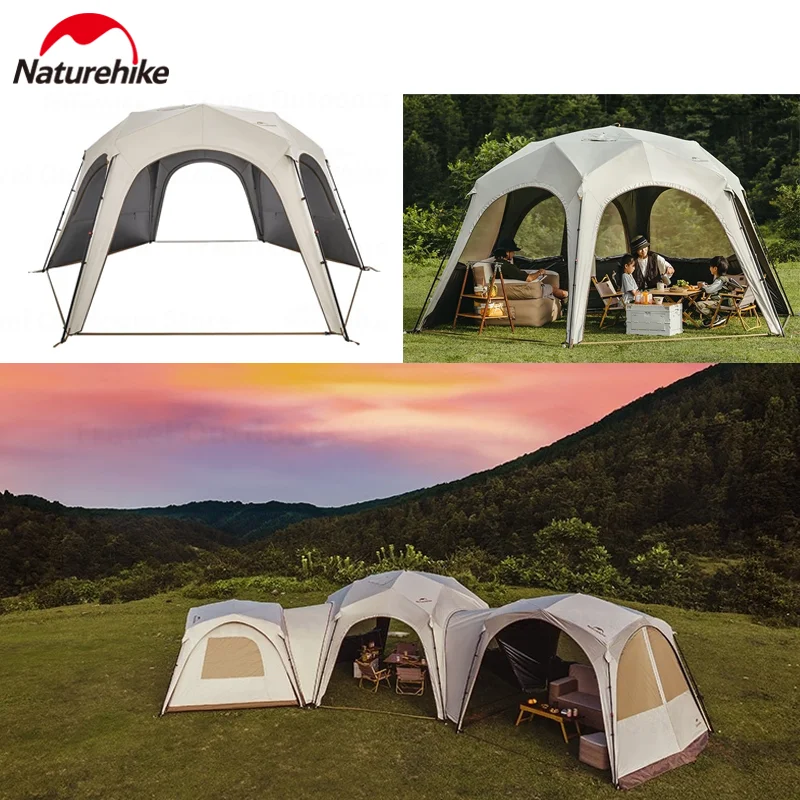 

Naturehike Hexagon Tent Canopy Waterproof PU5000+ UPF12500+ Quick Open Docking Tent Outdoor Camping Large Sunshade Tarp Family