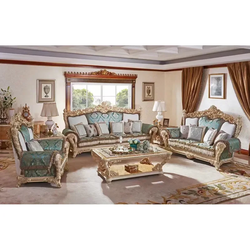 European Italy Style Sofa Chair Set High Grade Handmade Living Room Furniture Modern Italian Villa Furniture