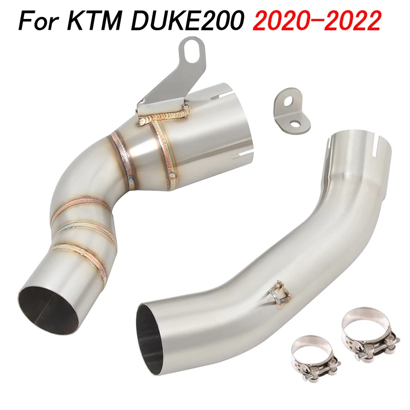 

51mm Middle Link Pipe For KTM DUKE200 DUKE 200 2020 2021 2022 2023 Motorcycle Exhaust Escape Systems Modify Stainless Steel