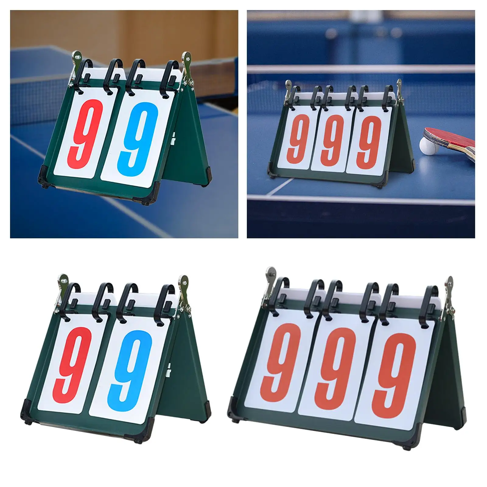 Sports Scoreboard Tabletop Score Flippers for Soccer Volleyball Competition