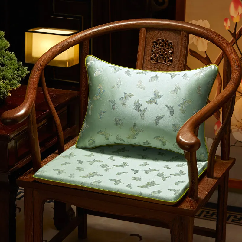 Traditional Chinese Chair Seat Cushion, Nonslip 3cm 4cm Sponge Pad for Solid Wood Armchair Round Chair Dining Stool