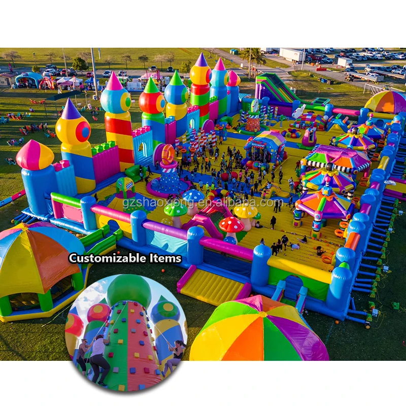 Outdoor Adventure Course - Commercial Inflatable Trampoline Theme Bouncers Park