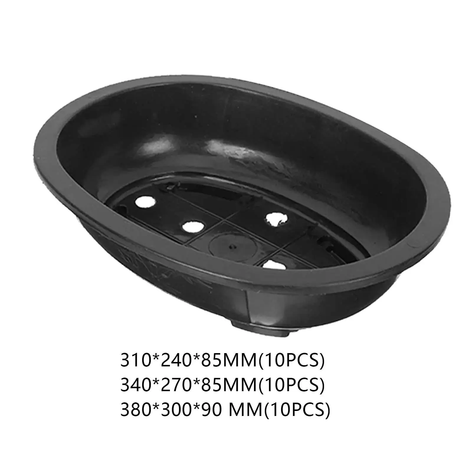 

10Pcs Bonsai Training Pots with Drainage Hole Bonsai Planting Pots Oval Nursery