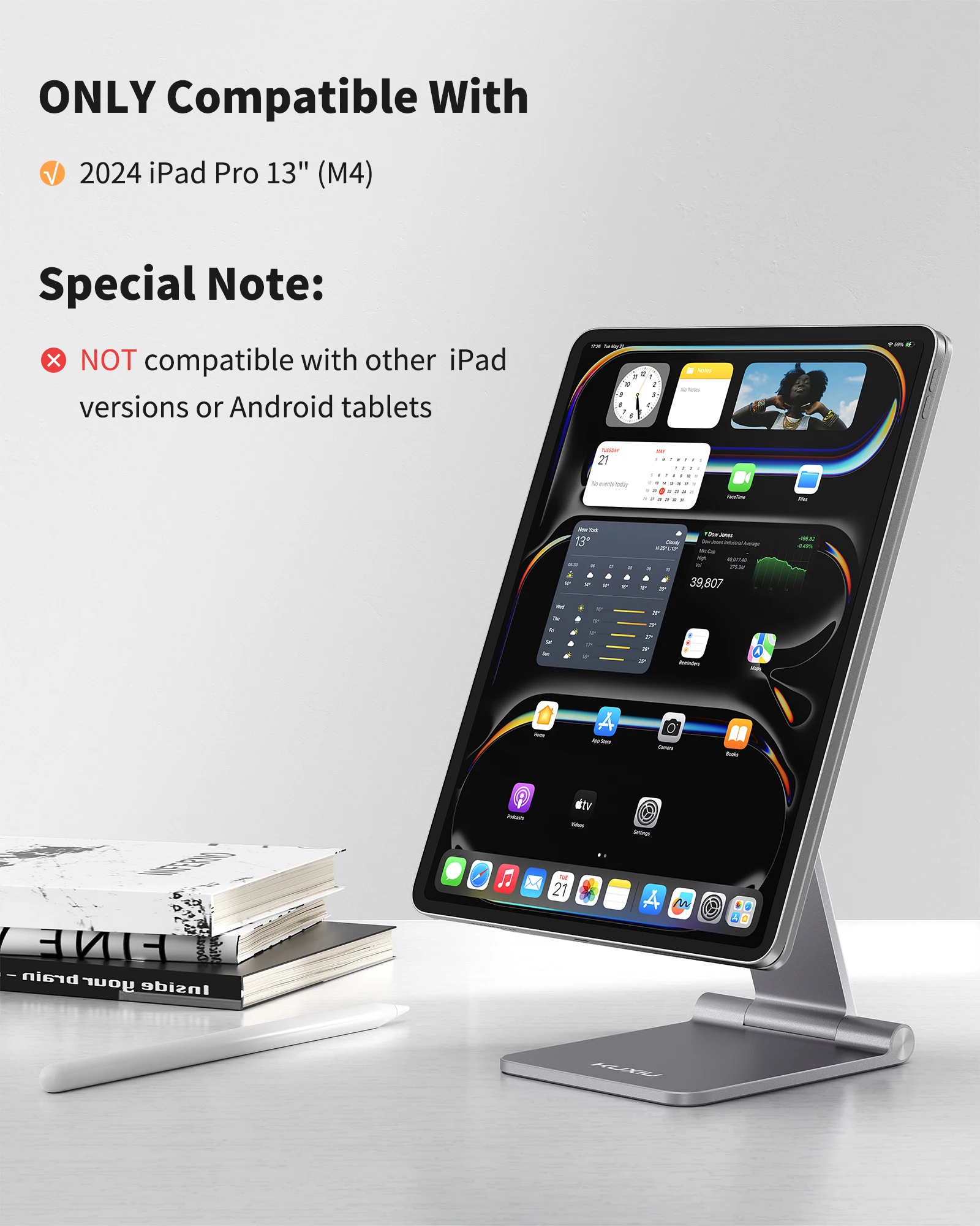 KUXIU Magnetic Stand For iPad Pro 11/13 M4 (2024),iPad Pro 11/12.9