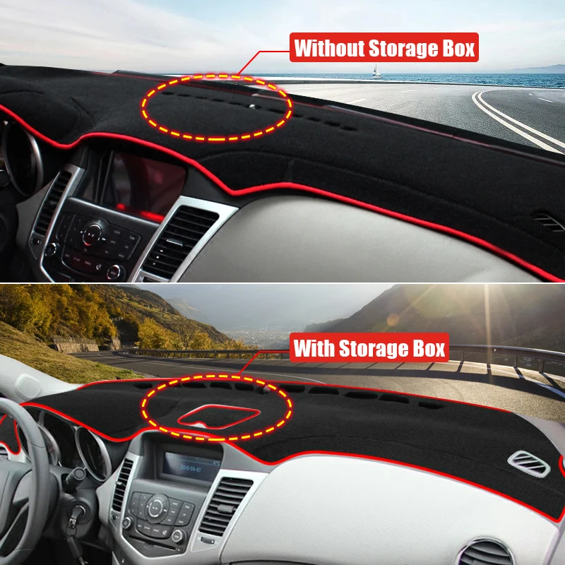 Car Accessories For Chevrolet Cruze 2009 2010 2011 2012 2013 2014 2015 Dashboard Cover Avoid Light Mat Sun Shade Anti-UV Carpets