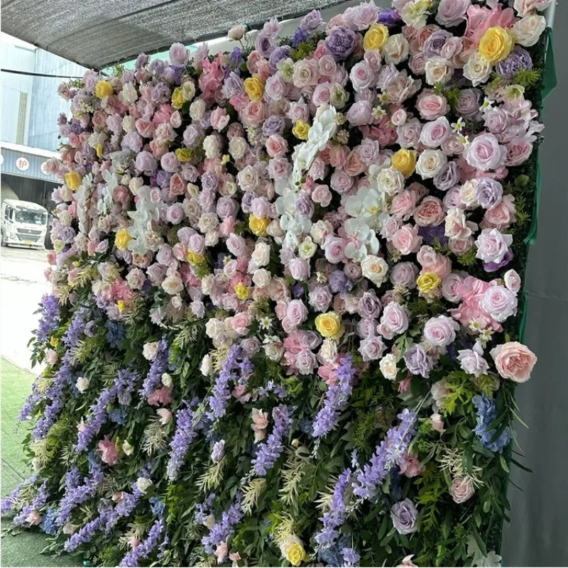 High-end cloth bottom flower wall background wall simulation flower photo background wedding wedding decoration wall
