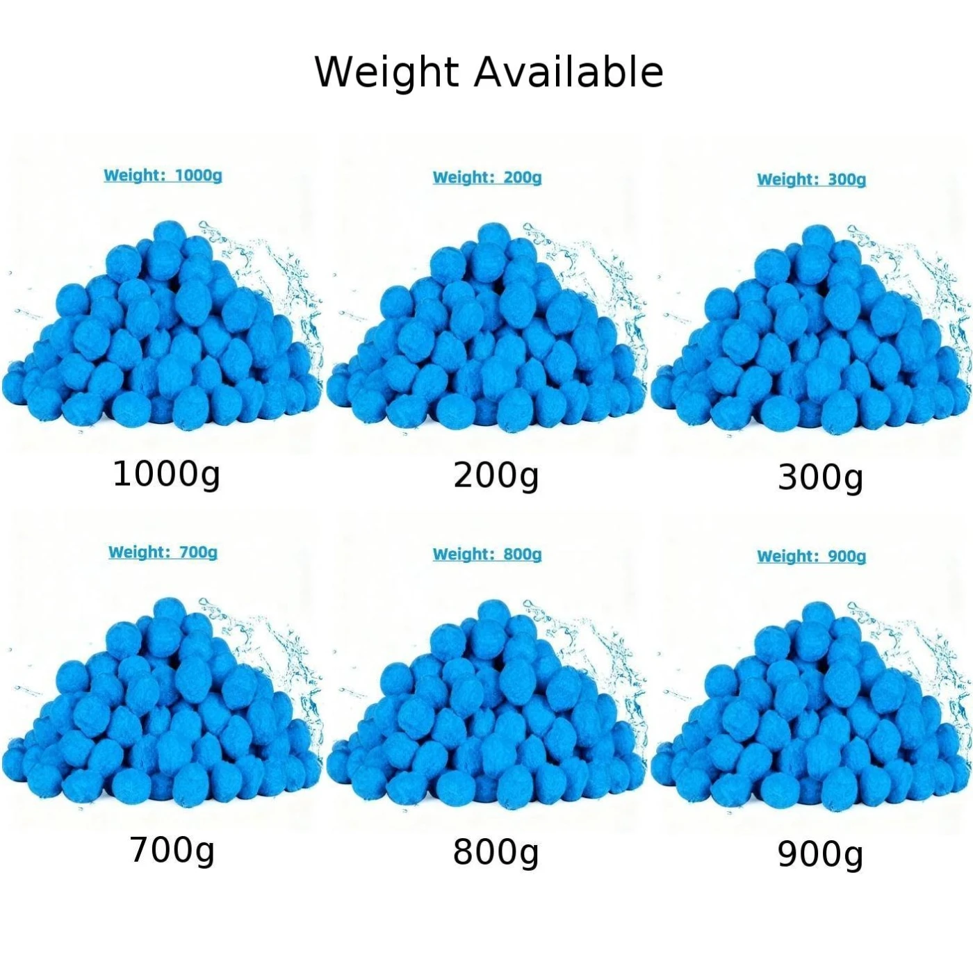 Polyester Blue Pool Filter Balls Sustainable Sand Filter Media Replacement For Swimming Pool Water Purification