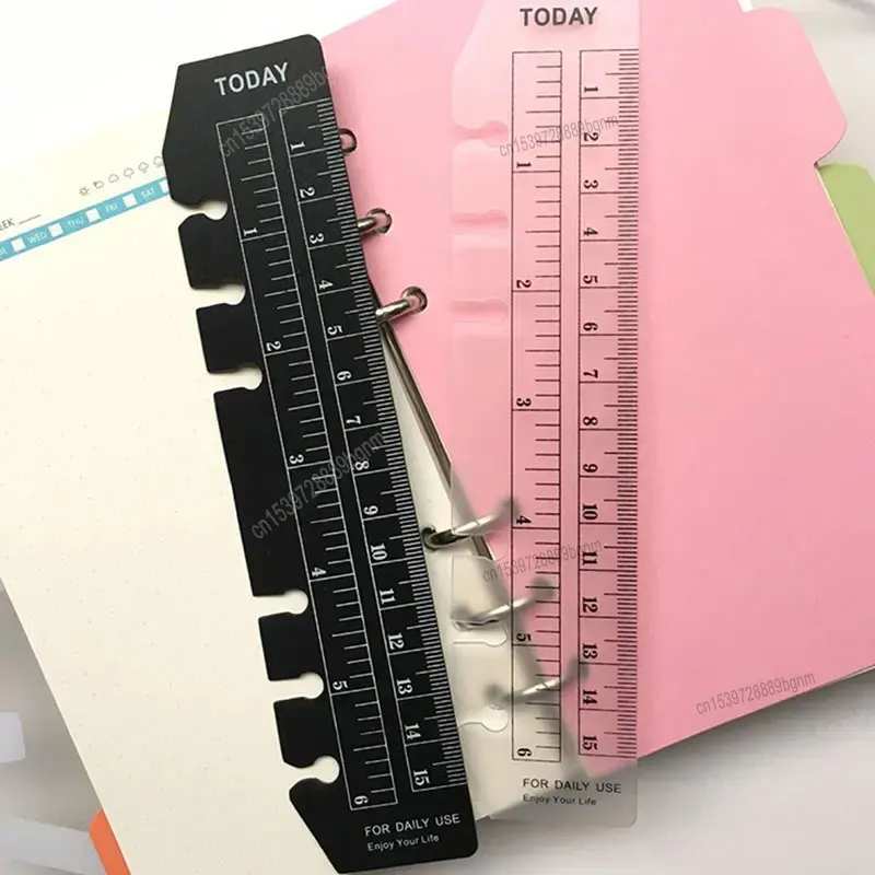 5Pcs 10Pcs Set A5 A6 Frosted Bookmark Straight Ruler For 6 Hole Loose Leaf Binder Notebook Planner Index Page Measurement Tool