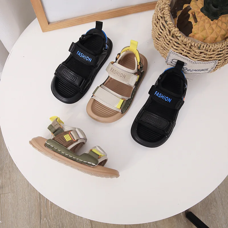 Children Sandals 2023 Summer Soft Sole Non-slip Boys Beach Sandals Fashion Open Toe Comfortable Girls Shoes Casual Kids Shoes